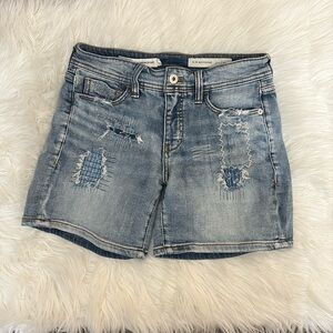 Pilcro And The Letterpress By Anthropologie Denim Slim Boyfriend Shorts Size 25